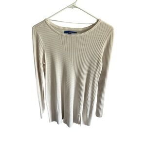 APT. 9 Ribbed‎ Knit Tunic Top Long Sleeve Casual Everyday Beige Size S